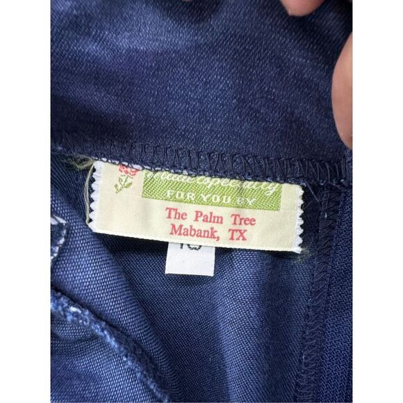 Vintage Handmade Denim Beaded Western Southwestern Wrap Skirt Size 16 - Picture 9 of 11